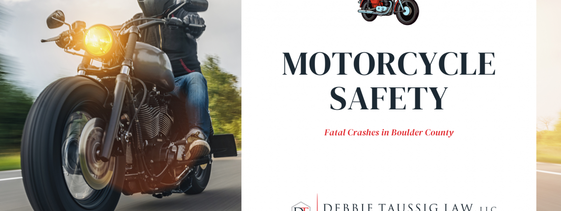 Motorcyclist riding on the road with safety gear.